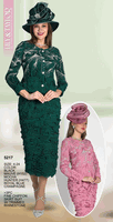 Lily & Taylor <br> (Volume 136) <br> LT5217 <br> <br> BLACK <br>  MAUVE <br>  MOCHA <br>  HUNTER <br>  ROYAL-BLUE <br>  CHAMPAGNE <br> 4 6 8 10 12 14 16 18 20 22 24<BR><BR>3Pc Fine Chiffon Skirt Suit w/Trimmed Rhinestone