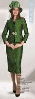 Lily & Taylor <br> (Volume 136) <br> LT5220 <br> <br> RED/MULTI <br>  GREEN/MULTI <br>  PURPLE/MULTI <br> 4 6 8 10 12 14 16 18 20 22 24<BR><BR>3Pc Light Jaquard Skirt Suit w/Rhinestone Closure