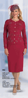 Lily & Taylor <br> (Volume 136) <br> LT992 <br> <br> NAVY <br>  EMERALD <br>  BURGUNDY <br> S M L XL 1x 2x 3x<BR><BR>3Pc Fine Knit Skirt Suit w/Pearl Embroidery Trimmed Cardigan