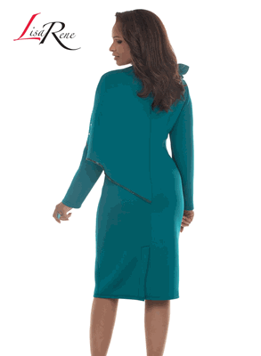 Lisa Rene <br> (Fall/Holiday 2026) <br> LR3402 <br> <br> JADE <br> 8 10 12 14 16 18 20<br> <br> Dress <br> Poly/Spandex Fabric With Rhinestone Trims