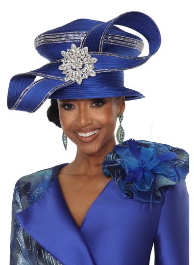 Lisa Rene Hats <br> (Fall 2025) <br> HAT<br>LR-H66811 <br> <br> Blue