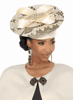 Lisa Rene Hats <br> (Fall 2025) <br> HAT (With LR Hat Box)<br>LR-H240729 <br> <br> Champagne
