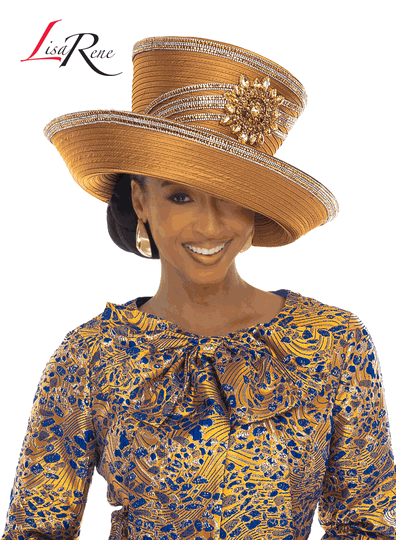Lisa Rene Hats <br> (Fall/Holiday 2026) <br> HAT<br>LRH3399 <br> <br> Gold