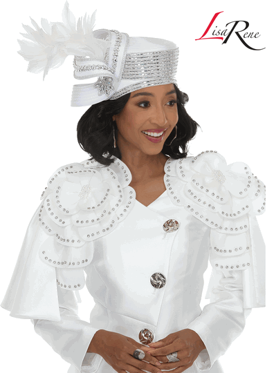 Lisa Rene Hats <br> (Fall/Holiday 2026) <br> HAT<br>LRH3405 <br> <br> White