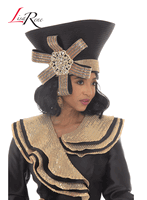 Lisa Rene Hats <br> (Fall/Holiday 2026) <br> HAT<br>LRHJ0229 <br> <br> Black/Gold