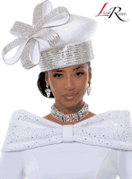 Lisa Rene Hats <br> (Spring/Summer 2026) <br> HAT<br>LR-H3373-PU <br> <br> PURE-WHITE