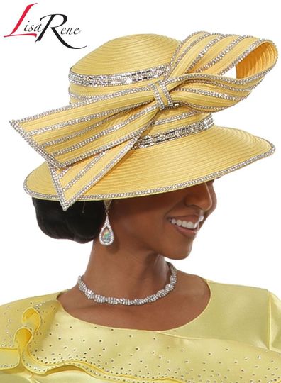 Lisa Rene Hats <br> (Spring/Summer 2026) <br> HAT<br>LR-H3380-CA <br> <br> CANARY