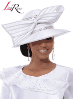 Lisa Rene Hats <br> (Spring/Summer 2026) <br> HAT<br>LR-H3380-WH <br> <br> WHITE