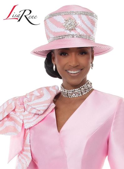 Lisa Rene Hats <br> (Spring/Summer 2026) <br> HAT<br>LR-H3382  <br> <br> PINK
