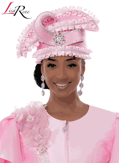 Lisa Rene Hats <br> (Spring/Summer 2026) <br> HAT<br>LR-H3385 <br> <br> PINK