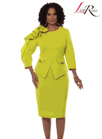 Lisa Rene <br> (Spring/Summer 2026) <br> LR3372-LI <br> <br> LIME <br> 8 10 12 14 16 18 20 22 24 26<br> <br> Dress <br> Poly/Spandex Fabric With Rhinestone Trims & Buttons