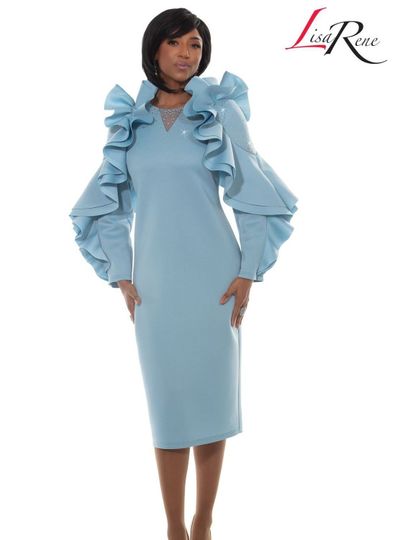 Lisa Rene <br> (Spring/Summer 2026) <br> LR3387-SK <br> <br> SKY-BLUE <br> 4 6 8 10 12 14 16 18 20<br> <br> Dress <br> Poly/Spandex Fabric With Rhinestone Trims
