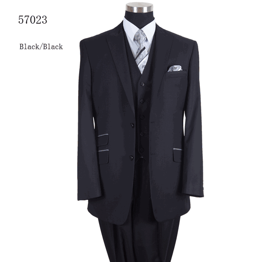 Longstry <br> (Men's Collection) <br> LG-57023 <br> <br> BLACK/BLACK <br>  <br> Size: 38R - 56R & 38L - 56L
