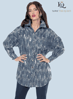 Love The Queen <br> (Fall/Holiday 2025) <br> LTQ17625 <br> <br> DARK BLUE <br> S/M  L/XL  1X/2X<BR><BR>Tunic