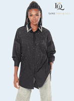 Love The Queen <br> (Fall/Holiday 2025) <br> LTQ17626 <br> <br> BLACK <br>S/M  L/XL  1X/2X<BR><BR>Tunic