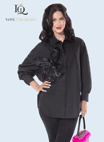 Love The Queen <br> (Fall/Holiday 2025) <br> LTQ17629 <br> <br> BLACK <br>S/M  L/XL  1X/2X<BR><BR>Tunic