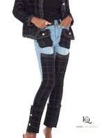 Love The Queen <br> (Fall/Holiday 2025) <br> LTQ17630-P <br> <br> BLACK/DENIM <br> S M L XL 1X 2X<BR><BR>Pant