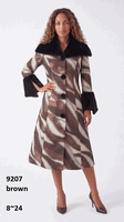 Lusso <br> (Fall/Winter 2026) <br> LU9207 <br><br>Brown <br> 8 10 12 14 16 18 20 22 24<br><br>Patterned coat dress w/plush collar, cuffs & buttons Lusso <br> (Fall/Winter 2026) <br> LU9207 <br><br>Brown <br> 8 10 12 14 16 18 20 22 24<br><br>Patterned coat dress w/plush collar, cuffs & buttons