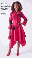 Lusso <br> (Fall/Winter 2026) <br> LU9216-RE <br><br>Red/Black <br> 8 10 12 14 16 18 20 22 24<br><br>Pleated sequin circles midi dress w/rhinestone buttons & wide collar Lusso <br> (Fall/Winter 2026) <br> LU9216-RE <br><br>Red/Black <br> 8 10 12 14 16 18 20 22 24<br><br>Pleated sequin circles midi dress w/rhinestone buttons & wide collar
