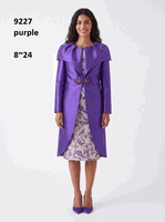 Lusso <br> (Fall/Winter 2026) <br> LU9227 <br><br>Purple <br> 8 10 12 14 16 18 20 22 24<br><br>Brocade dress w/solid duster & capelet collar w/rhinestones Lusso <br> (Fall/Winter 2026) <br> LU9227 <br><br>Purple <br> 8 10 12 14 16 18 20 22 24<br><br>Brocade dress w/solid duster & capelet collar w/rhinestones