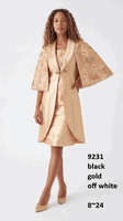 Lusso <br> (Fall/Winter 2026) <br> LU9231-GO <br><br>Gold <br> 8 10 12 14 16 18 20 22 24<br><br>Silky shawl collar duster w/tiered dress, floral capelet, sequins & deco clasp Lusso <br> (Fall/Winter 2026) <br> LU9231-GO <br><br>Gold <br> 8 10 12 14 16 18 20 22 24<br><br>Silky shawl collar duster w/tiered dress, floral capelet, sequins & deco clasp