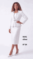 Lusso <br> (Fall/Winter 2026) <br> LU9241 <br><br>Silver <br> 8 10 12 14 16 18 20 22 24<br><br>3 piece skirt suit w/cami, sparkle trim & rhinestone clasp Lusso <br> (Fall/Winter 2026) <br> LU9241 <br><br>Silver <br> 8 10 12 14 16 18 20 22 24<br><br>3 piece skirt suit w/cami, sparkle trim & rhinestone clasp