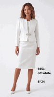 Lusso <br> (Fall/Winter 2026) <br> LU9251 <br><br>Off white <br> 8 10 12 14 16 18 20 22 24<br><br>Patterned sheath dress w/matching jacket & rhinestone clasp Lusso <br> (Fall/Winter 2026) <br> LU9251 <br><br>Off white <br> 8 10 12 14 16 18 20 22 24<br><br>Patterned sheath dress w/matching jacket & rhinestone clasp