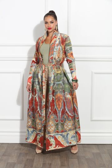 Luxe Moda by DV <br> (Fall 2024) <br> LM377 <br> <br> Multi <br> One-Size<br> <br> Long Cardigan
