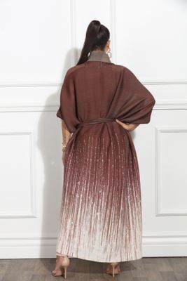 Luxe Moda by DV <br> (Fall 2024) <br> LM380 <br> <br> Brown-Ombre <br> One-Size<br> <br> Long Cardigan