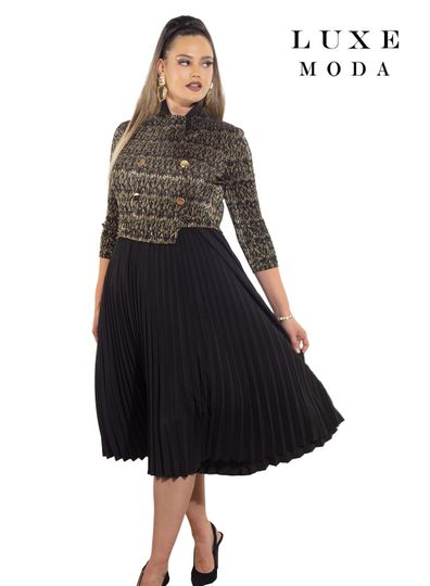 Luxe Moda <br> (Fall/Holiday 2025) <br> LM-461 <br> <br> Black <br> S/M  L/XL  1X/2X<br> <br> Dress