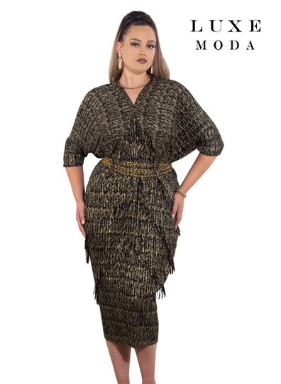 Luxe Moda <br> (Fall/Holiday 2025) <br> LM-463 <br> <br> Black <br> S/M  L/XL  1X/2X<br> <br> Dress
