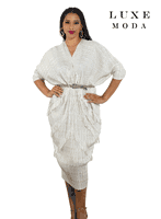 Luxe Moda <br> (Fall/Holiday 2025) <br> LM-463 <br> <br> Off-White <br> S/M  L/XL  1X/2X<br> <br> Dress