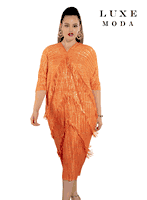 Luxe Moda <br> (Fall/Holiday 2025) <br> LM-463 <br> <br> Orange <br> S/M  L/XL  1X/2X<br> <br> Dress