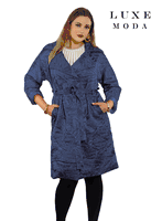 Luxe Moda <br> (Fall/Holiday 2025) <br> LM-464 <br> <br> Navy <br> S/M  L/XL  1X/2X<br> <br> Coat