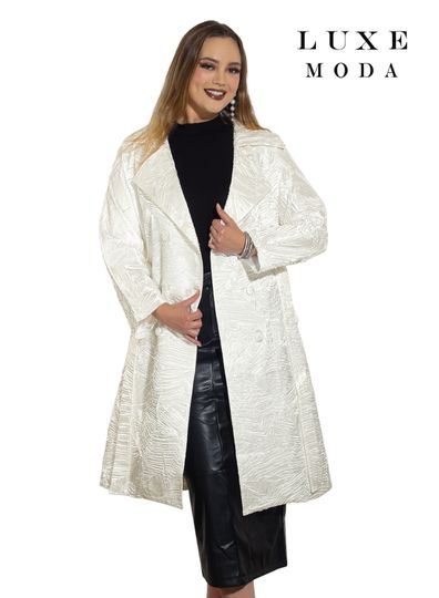 Luxe Moda <br> (Fall/Holiday 2025) <br> LM-464 <br> <br> Off-White <br> S/M  L/XL  1X/2X<br> <br> Coat
