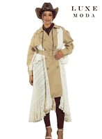 Luxe Moda <br> (Fall/Holiday 2025) <br> LM-471 <br> <br> Khaki/Off-White <br> S/M  L/XL  1X/2X<br> <br> Coat