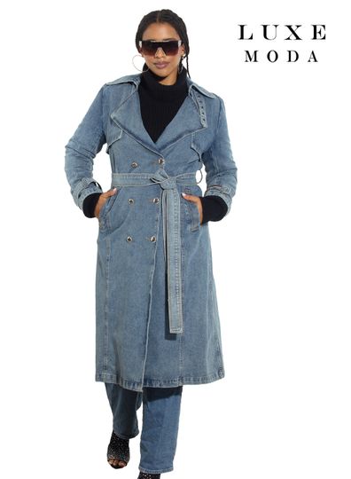 Luxe Moda <br> (Fall/Holiday 2025) <br> LM-486 <br> <br> Blue <br> S/M  L/XL  1X/2X<br> <br> Coat/Duster