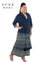 Luxe Moda <br> (Fall/Holiday 2025) <br> LM-487 <br> <br> Dk-Blue <br> S/M  L/XL  1X/2X<br> <br> 2pc. Jacket & pant Set