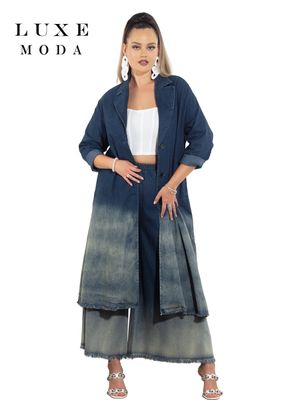 Luxe Moda <br> (Fall/Holiday 2025) <br> LM-487 <br> <br> Dk-Blue <br> S/M  L/XL  1X/2X<br> <br> 2pc. Jacket & pant Set