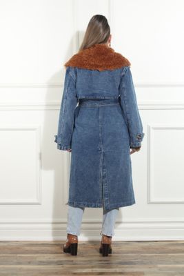 Luxe Moda <br> (Fall/Holiday 2025) <br> LM-488 <br> <br> Blue <br> S/M  L/XL<br> <br> Coat/Duster