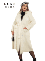 Luxe Moda <br> (Fall/Holiday 2025) <br> LM-490 <br> <br> Off-white <br> ONE SIZE<br> <br> Coat/Duster