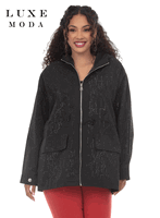 Luxe Moda <br> (Fall/Holiday 2026) <br> LM-549 <br> <br> BLACK <br> S/M L/XL 1X/2X<br> <br> Jacket Luxe Moda <br> (Fall/Holiday 2026) <br> LM-549 <br> <br> BLACK <br> S/M L/XL 1X/2X<br> <br> Jacket