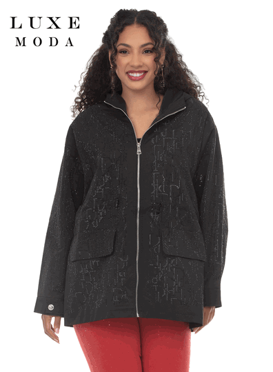 Luxe Moda <br> (Fall/Holiday 2026) <br> LM-549 <br> <br> BLACK <br> S/M L/XL 1X/2X<br> <br> Jacket
