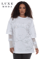 Luxe Moda <br> (Fall/Holiday 2026) <br> LM-551 <br> <br> WHITE <br> ONE SIZE<br> <br> Tunic Luxe Moda <br> (Fall/Holiday 2026) <br> LM-551 <br> <br> WHITE <br> ONE SIZE<br> <br> Tunic