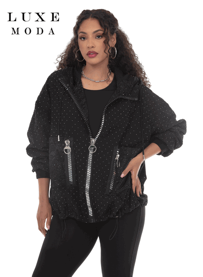 Luxe Moda <br> (Fall/Holiday 2026) <br> LM-557 <br> <br> BLACK <br> ONE SIZE<br> <br> Jacket