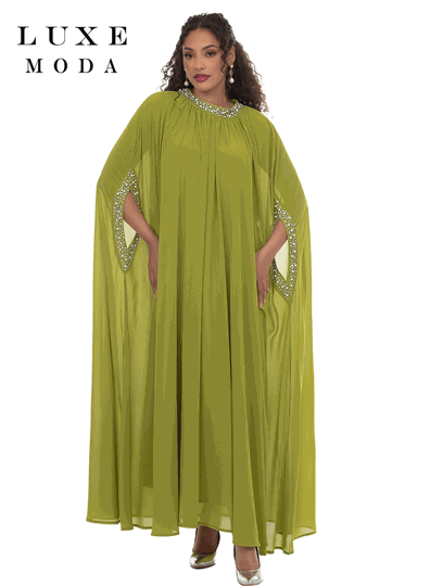 Luxe Moda <br> (Fall/Holiday 2026) <br> LM-559 <br> <br> LIME <br> ONE SIZE<br> <br> Dress