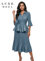 Luxe Moda <br> (Fall/Holiday 2026) <br> LM-563 <br> <br> DUSK-BLUE <br> S/M L/XL 1X/2X<br> <br> 2pc. Top & Skirt Luxe Moda <br> (Fall/Holiday 2026) <br> LM-563 <br> <br> DUSK-BLUE <br> S/M L/XL 1X/2X<br> <br> 2pc. Top & Skirt