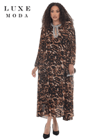 Luxe Moda <br> (Fall/Holiday 2026) <br> LM-565 <br> <br> BROWN <br> S/M L/XL 1X/2X<br> <br> Dress Luxe Moda <br> (Fall/Holiday 2026) <br> LM-565 <br> <br> BROWN <br> S/M L/XL 1X/2X<br> <br> Dress