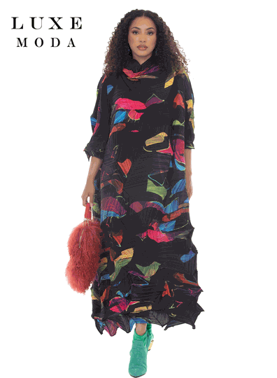 Luxe Moda <br> (Fall/Holiday 2026) <br> LM-567 <br> <br> RED/MULTI <br> ONE SIZE<br> <br> Dress