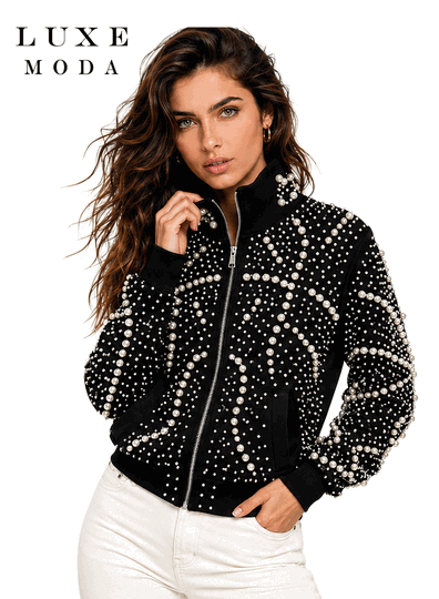 Luxe Moda <br> (Fall/Holiday 2026) <br> LM-572 <br> <br> BLACK <br> S M L XL<br> <br> Jacket